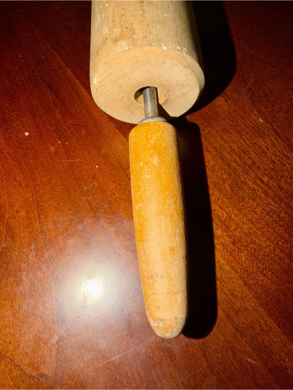 Antique Wooden Rolling Pin – Grandmother’s Estate – Primitive Farmhouse Kitchen